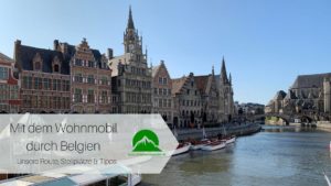 Graslei in Gent mit Häusern vor dem Wasser